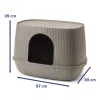 SAVIC Moona kattenbak grijs 57x39x39 cm