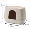 SAVIC Moona kattenbak mokka 57x39x39 cm