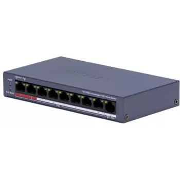 Hikvision DS-3E0109P-E/M(C) 9-poorts Fast Ethernet PoE-switch, 8 PoE-poorten, 65W budget, unmanaged
