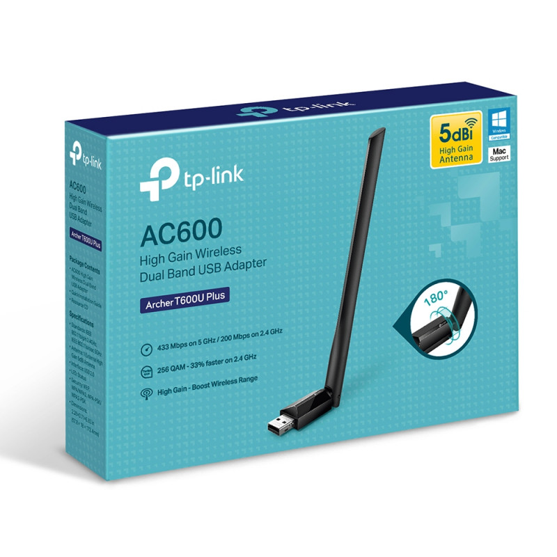 TP-Link Archer T600U Plus(EU) AC600 dualband Wi-Fi-adapter