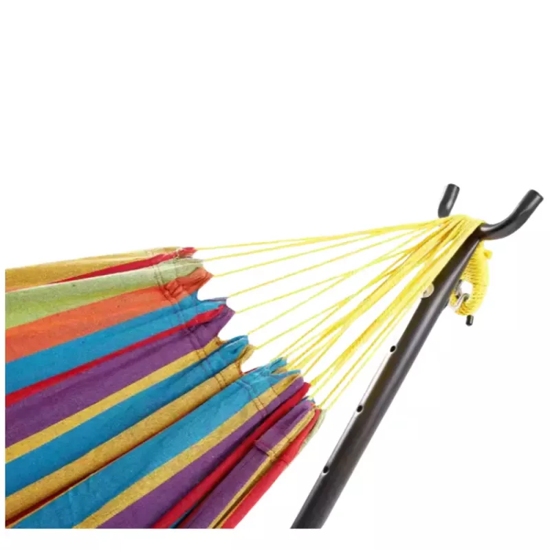 LEAN tuinhangmat met frame voor twee personen, bont, 200x120 cm