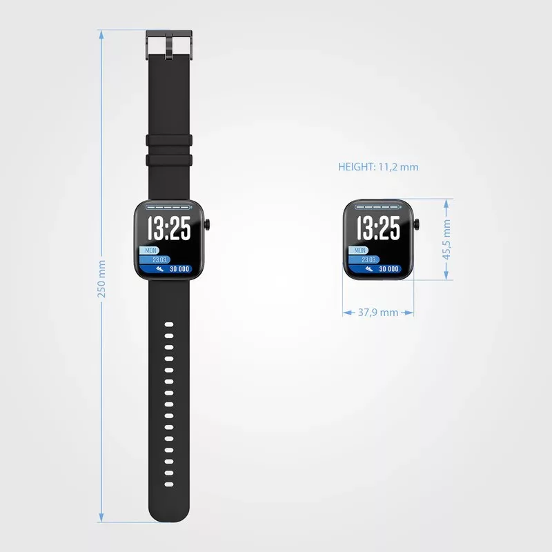 LAMAX BCool2 Plus Black Smartwatch 1,8 inch IP67 Bluetooth 5.1 260mAh