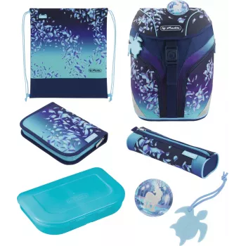 Herlitz SoftLight Plus Greenline schooltas voor het basisonderwijs, Blue Ice