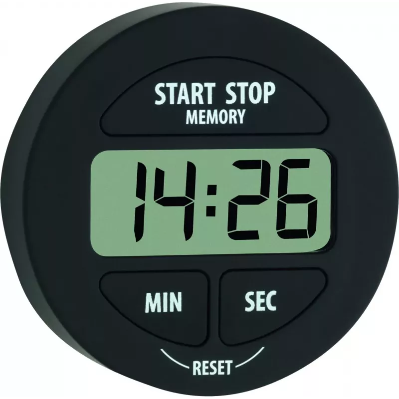 TFA 38.2022.01 digitale timer en stopwatch, zwart