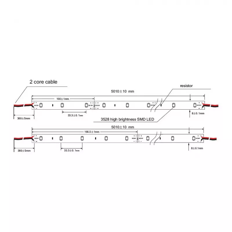 Synergy 21 LED-flexstrip 3528 - 60 NW DC12V 12W IP20