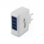 FLEPO USB 4-poorts voeding 100-240V 4A 20W zwart EU-stekker