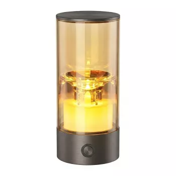 SYNERGY21 LED-theelicht accu outdoor IPX5 aanraakschakelaar dimbaar staalgrijs