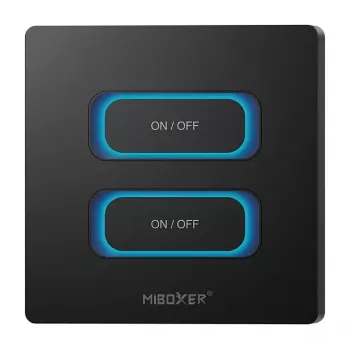 MIBOXER ESZ2B 2-voudige smart wandschakelaar met bewegingssensor, Zigbee 3.0 + 2,4 GHz, dimmer, wit