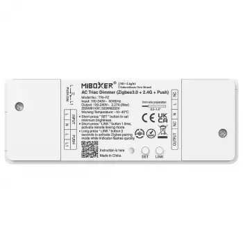 Synergy 21 LED-dimmercontroller AC TRIAC 500W Zigbee 3.0+2.4G+Push (TRI-PZ)