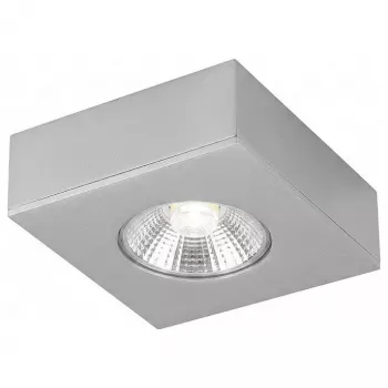 Synergy 21 LED-inbouwplafondspot Helios zilver - vierkant - opbouwframe