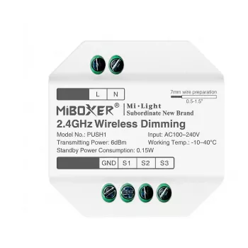 Miboxer Synergy 21 LED-dimmercontroller 2,4GHz draadloos push-dimming (PUSH1)