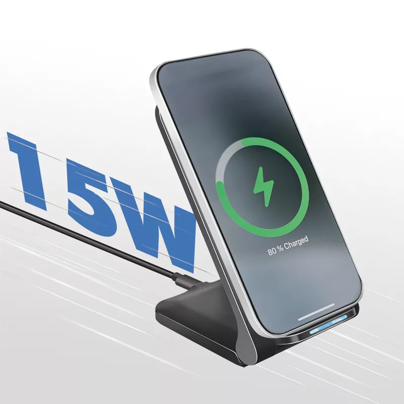 LogiLink smartphonehouder & draadloze oplader zwart