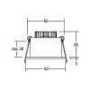 Brumberg 12266073 ETMESA inbouw-LED-downlight rond wit 6W 350mA IP54 2700K