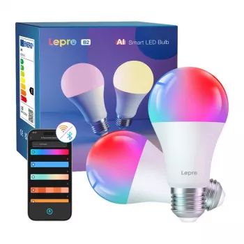 LEPRO B2-2 E27 Wi-Fi LED-lamp, 1100 lm, 2-pack