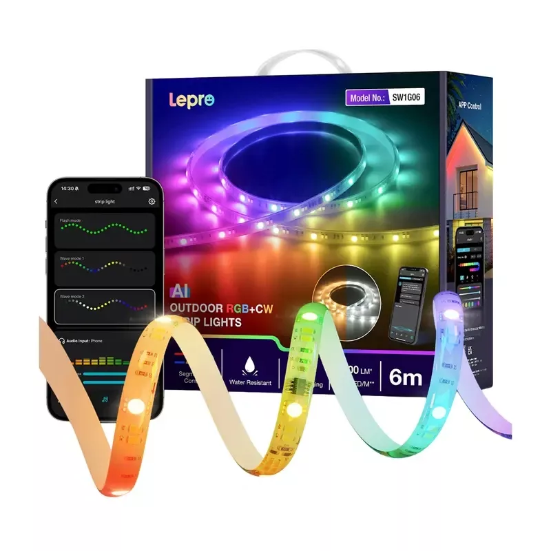 LEPRO SW1-6 RGB slimme LED-strip, 6 m