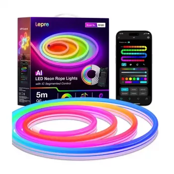 LEPRO N1-5 RGB Smart LED-strip 5m Wi-Fi Alexa Google Assistant