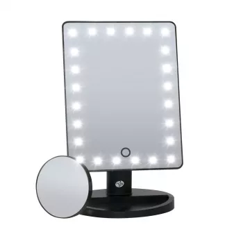 RIO MMSP-EU/2,4 24 LED dimbare make-upspiegel met touch, zwart