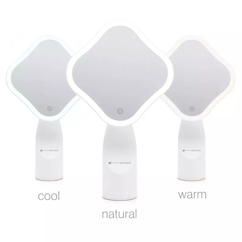 RIO MMIF-EU/1.1 Make-uptafelspiegel met 5x vergroting en LED-verlichting, gepolijst chroom