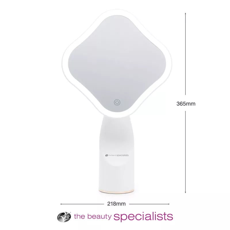 RIO MMIF-EU/1.1 Make-uptafelspiegel met 5x vergroting en LED-verlichting, gepolijst chroom