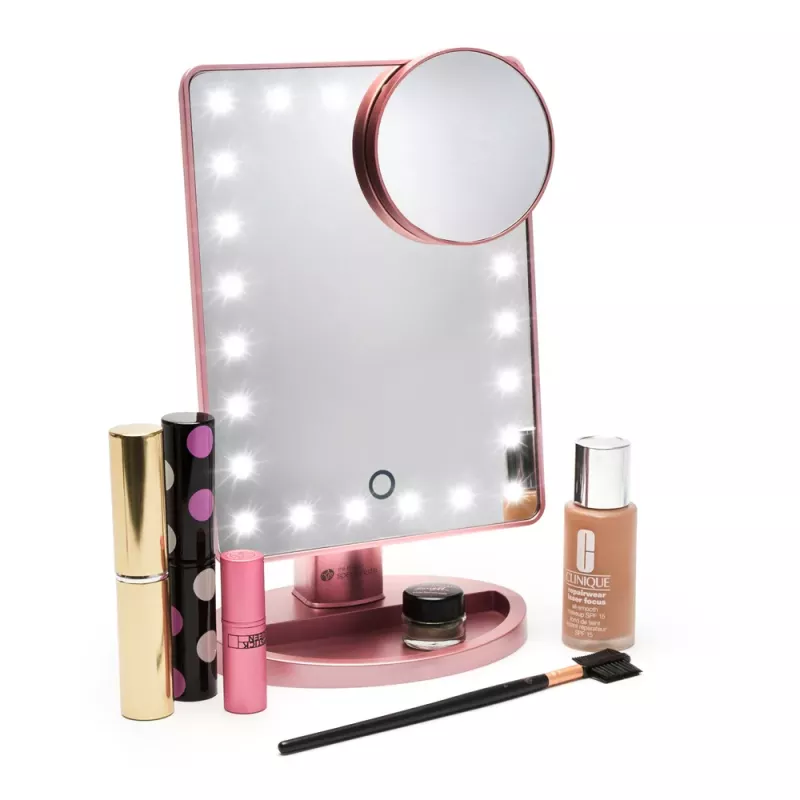 Rio MMSP-RG-EU/1,2 24 LED touch dimbare make-upspiegel, rosé goud