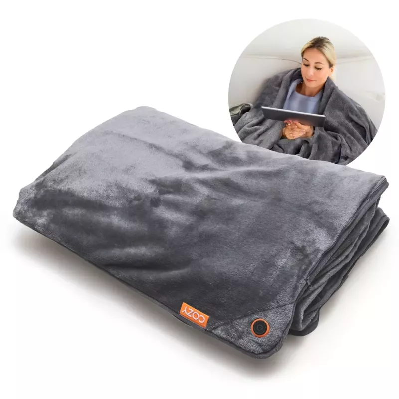 Bodi-Tek BT-BLHT-EU/1.0 COZY Snuggle Blanket verwarmde deken 130 x 160 cm, grijs