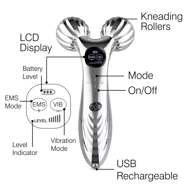 Rio FARM--TOP-EU/1.0 3D gezichts- & lichaamsrollermassager