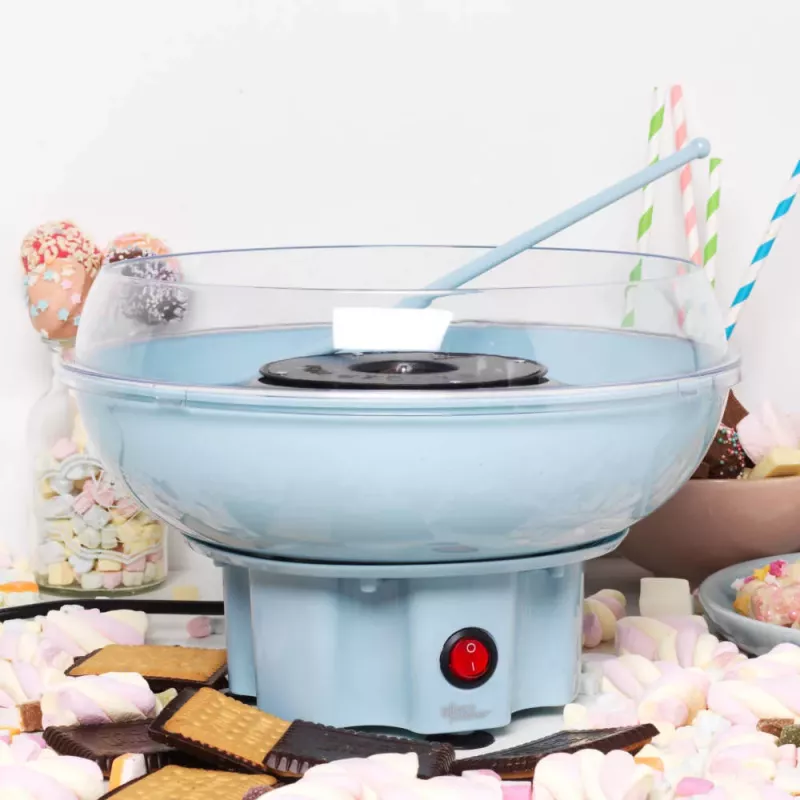 Giles & Posner EK2641GSBLVDEV2 suikerspinmachine - 500 W, pastelblauw, retrodesign