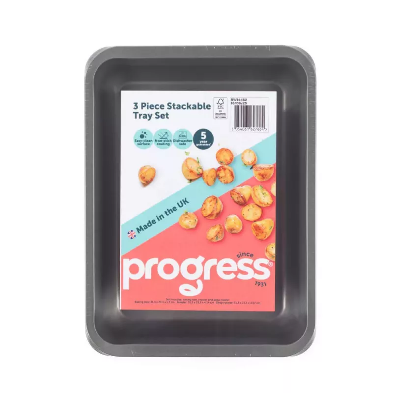 Progress BW14452 3-delige stapelbare dienbladeset