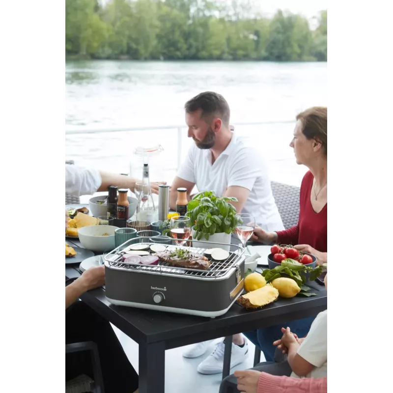 Barbecook E-Carlo elektrische tafelbarbecue 2500 W Midnight Grey
