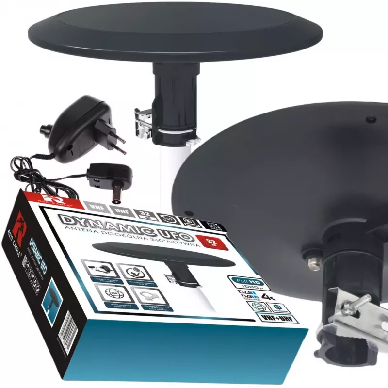 OPTICUM RED Opticum DVB-T Dynamic UFO-360 zwart actieve buitenrondstralende antenne