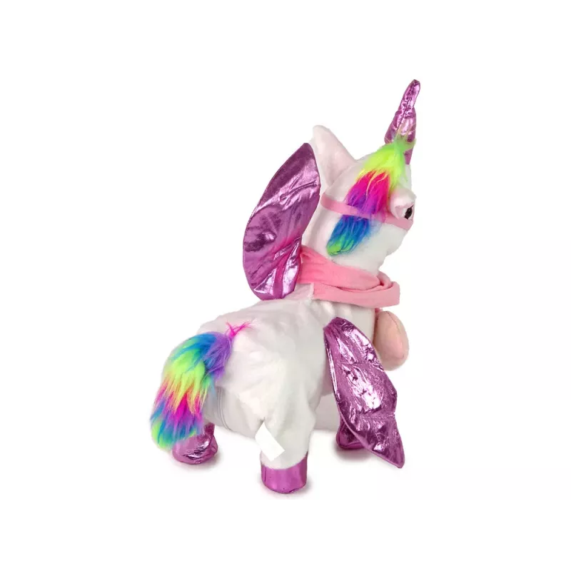 LEAN TOYS Mascot Horse interactieve eenhoorn wit roze vleugels