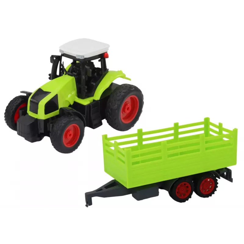 LEAN TOYS op afstand bestuurbare RC tractor met aanhanger 1:16 groen