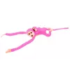 LEAN TOYS Mascotte pluchen aap met baby, roze 90 cm
