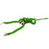 LEAN TOYS Mascotte pluchen aap met baby, groen 90 cm