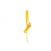 LEAN TOYS Mascotte pluchen aap met baby, geel 90 cm