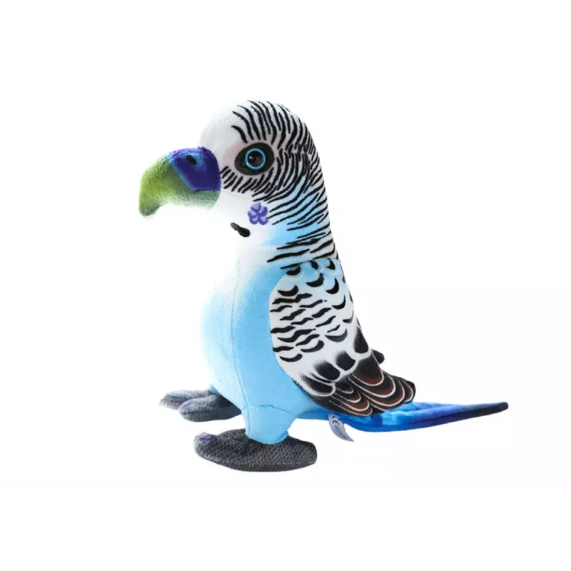 LEAN TOYS Pluchen blauwe papegaai mascotte 20 cm