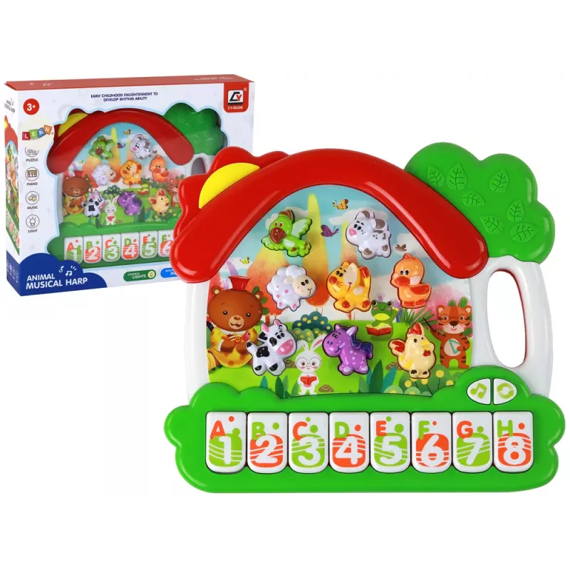 LEAN TOYS Orgelpiano Dieren voor het leren van Engels Educatief paneel