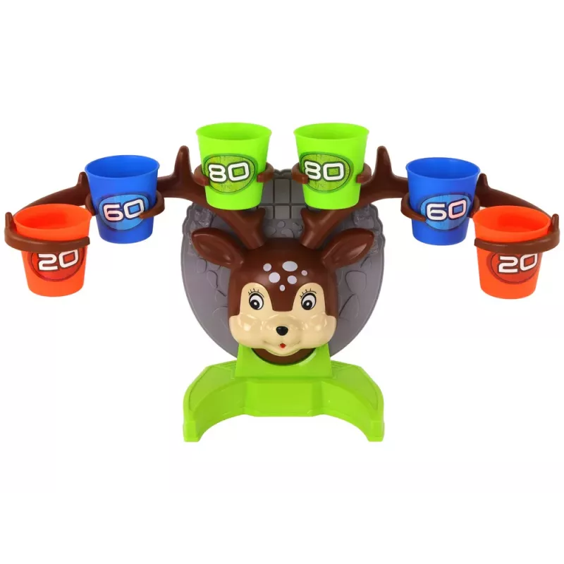 LEAN TOYS Arcadespel Ballen gooien op hertendoel