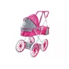 LEAN TOYS Poppenwagen Metaal Tas Grote Wielen Roze