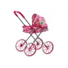 LEAN TOYS Poppenwagen Grote Wielen Opvouwbaar Roze Patroon