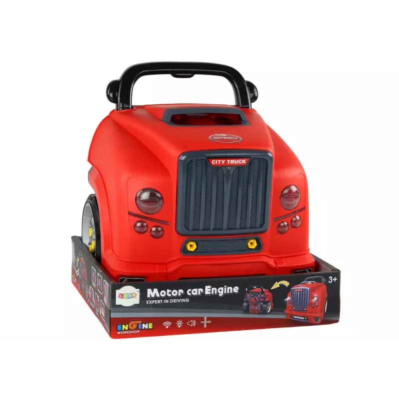LEAN TOYS Werkplaats Motor Truck Demontage DIY Kit Rood