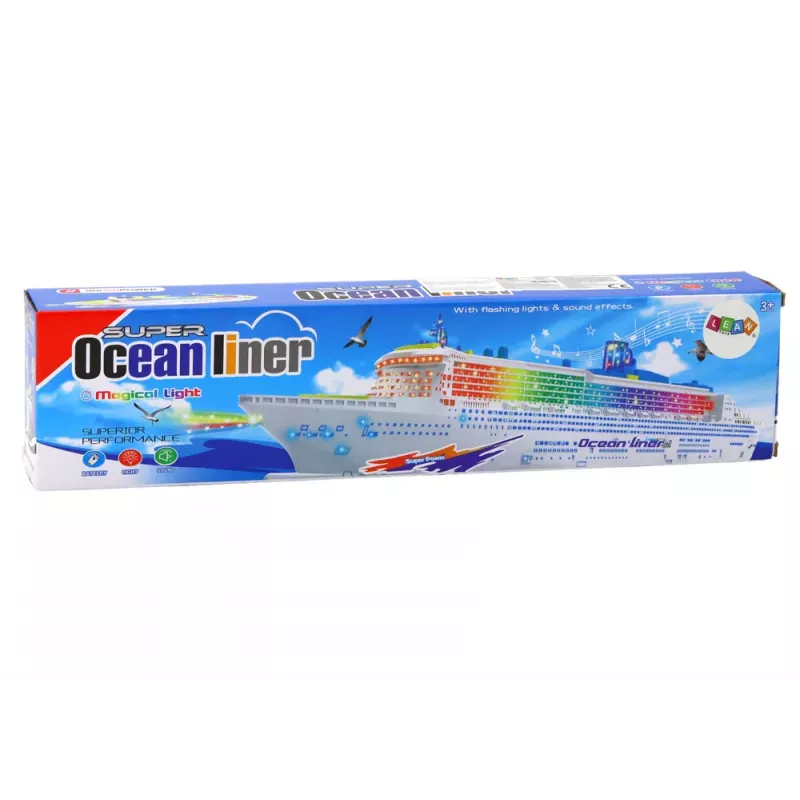 LEAN TOYS Passagiers Cruiseschip met Rijlichten en Geluiden