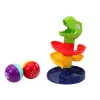 LEAN TOYS Educatieve Glijbaan Voor Ballen Sorteerder Groen Dinosaurus