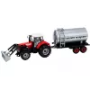 LEAN TOYS landbouwtrekker graafmachine met tankwagen aandrijving rood