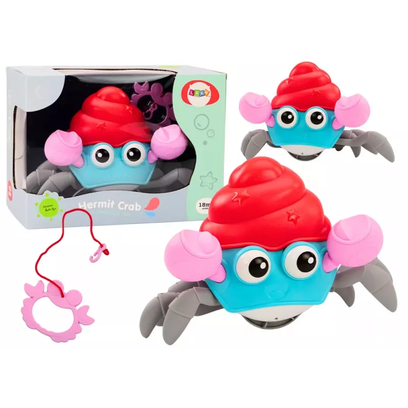 LEAN TOYS Kruipende krab opwindbaar kleurrijk lopende krab interactief