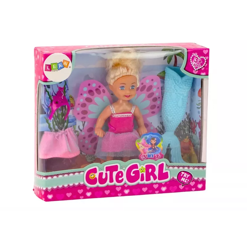 LEAN TOYS 2in1 mini pop zeemeermin fee staartvleugels