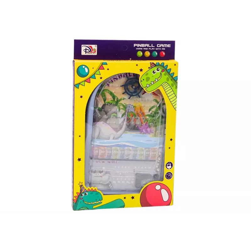 LEAN TOYS Flipperkast arcadespel dinosaurussen draak blauw standaard