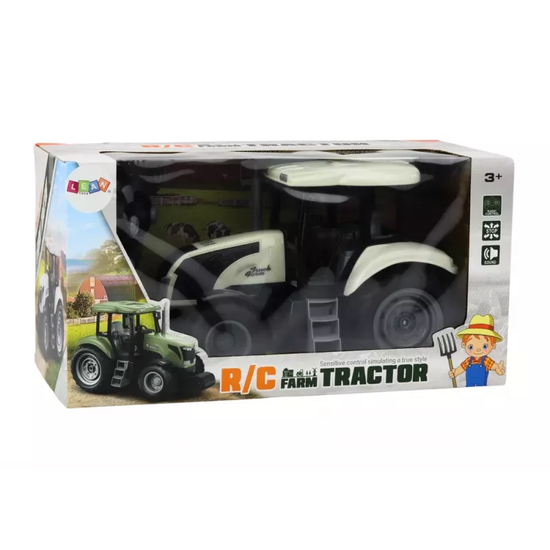 LEAN TOYS op afstand bestuurbare RC-tractor 2.4G geluiden wit