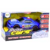 LEAN TOYS racewagen met licht, geluid en openende motorkap blauw
