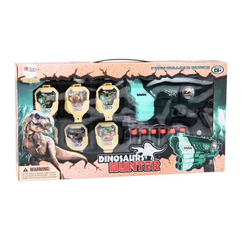 LEAN TOYS Foam Dinosaurussen Groene Pijl Set